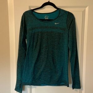Blue Nike dri-fit workout shirt
